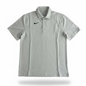 Nike Move To Zero Football Dri Fit Coaches Polo Short Sleeve Pale Gray Medium